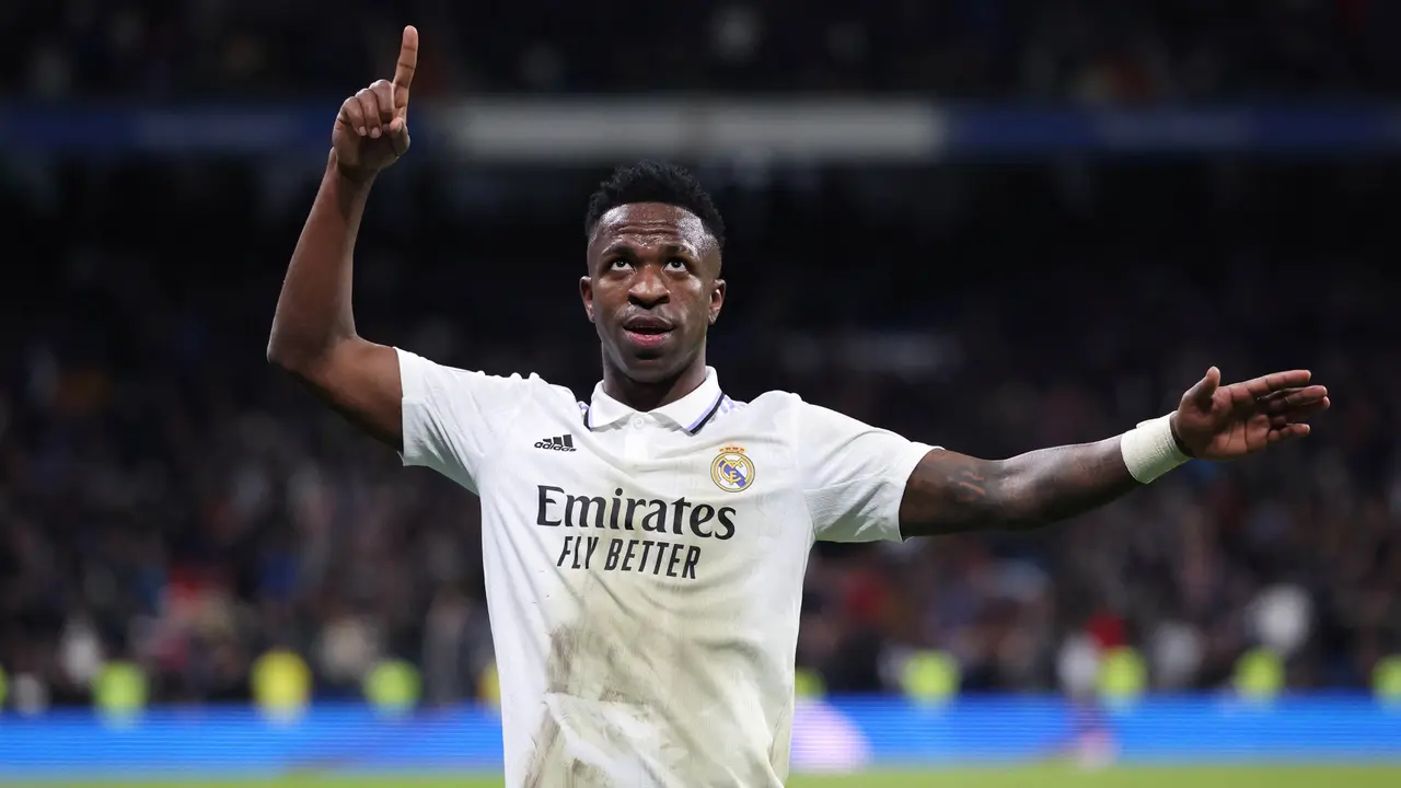 Foto: Gol dan Tarian Vinicius Junior Jawab Serangan Rasial Pendukung Atletico Madrid