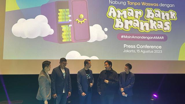 Konfrensi pers nabung tanpa waswas dengan Amar Bank Brankas, Selasa (15/8/2023). (Foto: Liputan6.com/Elga N)