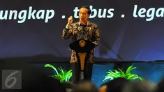 Presiden Joko Widodo (Jokowi) memberikan sambutan saat farewell atau perpisahan dengan program pengampunan pajak atau tax amnesty di Jakarta, Selasa (28/2). Penerimaan tax amnesty hingga hari ini telah mencapai Rp 112 triliun.(Liputan6.com/Angga Yuniar) 