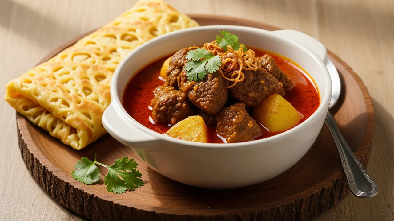 Resep Kari Daging Kentang dan Roti Jala