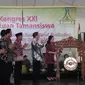 Menteri Puan Maharani ke Tamansiswa (Liputan6.com / Switzy Sabandar)