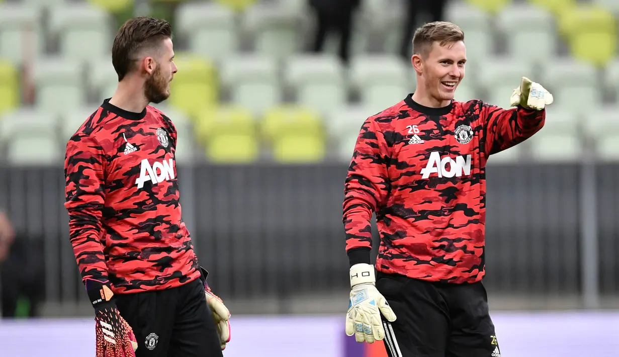 Musim 2020/2021 merupakan musim yang indah bagi Dean Henderson. Dia lebih banyak dipercaya di akhir musim oleh Ole untuk menggantikan David De Gea. Sayang, semua berubah sejak dia mengalami cedera menjelang Piala Eropa 2020. (AFP/Pool/Adam Warzawa)