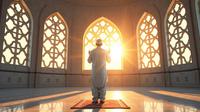 tata cara sholat dhuha 4 rakaat ©Ilustrasi dibuat AI