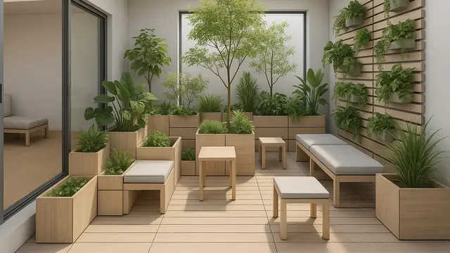 Model Teras Menyatu dengan Taman Indoor Minimalis 2025 /Ilustrasi gambar oleh AI