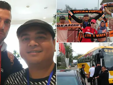Berikut ini foto-foto keseruan The Jakmania saat mengikuti Persija Jakarta away ke Vietnam. Macan Kemayoran datang untuk laga Piala AFC melawang Song Lam Nghe An. (Kolase foto-foto Bola.com/Reza Khomaini)
