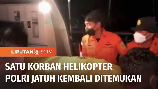 Korban ketiga jatuhnya helikopter milik Polairud Baharkam Polri di Perairan Manggar, Kabupaten Belitung Timur, Bangka Belitung, ditemukan pada Rabu (30/11) dinihari. Ini berarti tinggal satu jenazah yang masih dalam pencarian.