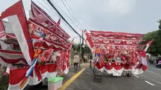 Pedagang Bendera Merah Putih Menjerit, Omzet Tergerus Penjual Online