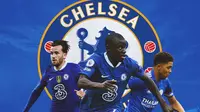 Chelsea - Ben Chilwell, Kante, Wesley Fofana (Bola.com/Adreanus Titus)