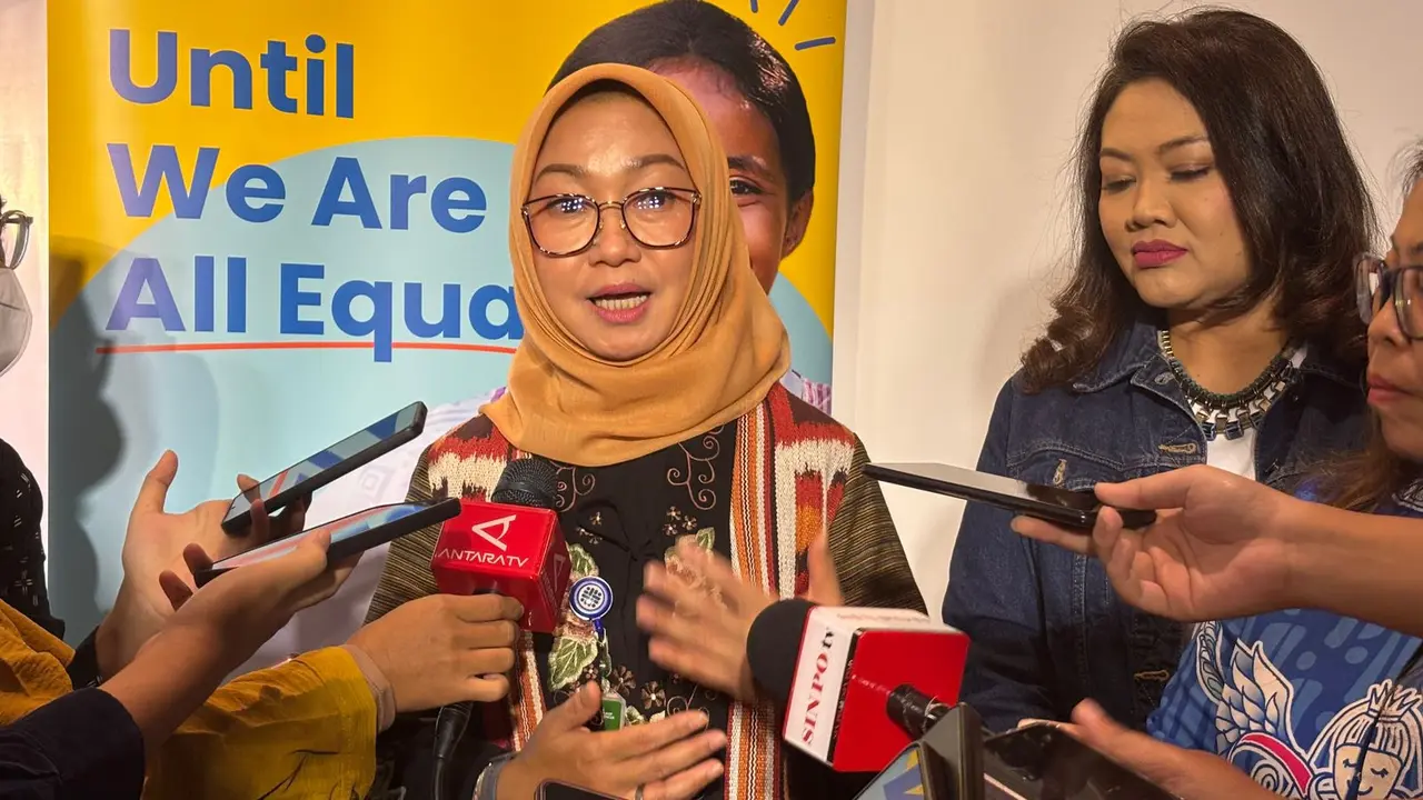 Staf Ahli Bidang Hubungan Antar Lembaga Kemnaker, Estiarty Haryani. (Foto: Liputan6.com/Tira Santia)
