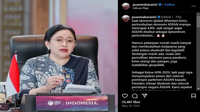 <p>Gambar tangkapan layar postingan dari akun Instagram @puanmaharaniri.</p>