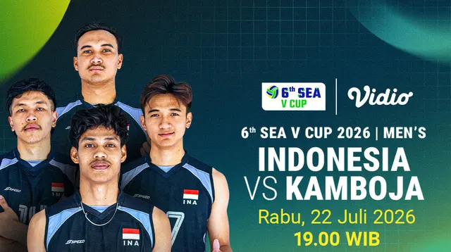 SEA V Cup Men 2026 - Indonesia vs Kamboja: Balas Dendam di Final Leg Pertama di Vidio