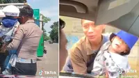 Penuhi Keinginan Anak, Seorang Bapak Berani Menyetop Mobil Patroli Polisi