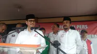 Bakal calon Gubernur-Wakil Gubernur Sulawesi Selatan, Ichsan Yasin Limpo dan Andi Mudzakkar. (Liputan6.com/Fauzan)