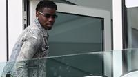 Pemain depan Prancis, Paul Pogba, tiba untuk menghadiri pertandingan Serie A Italia antara Juventus dan Cagliari di stadion Allianz di Turin, pada 6 Oktober 2024. (MARCO BERTORELLO/AFP)