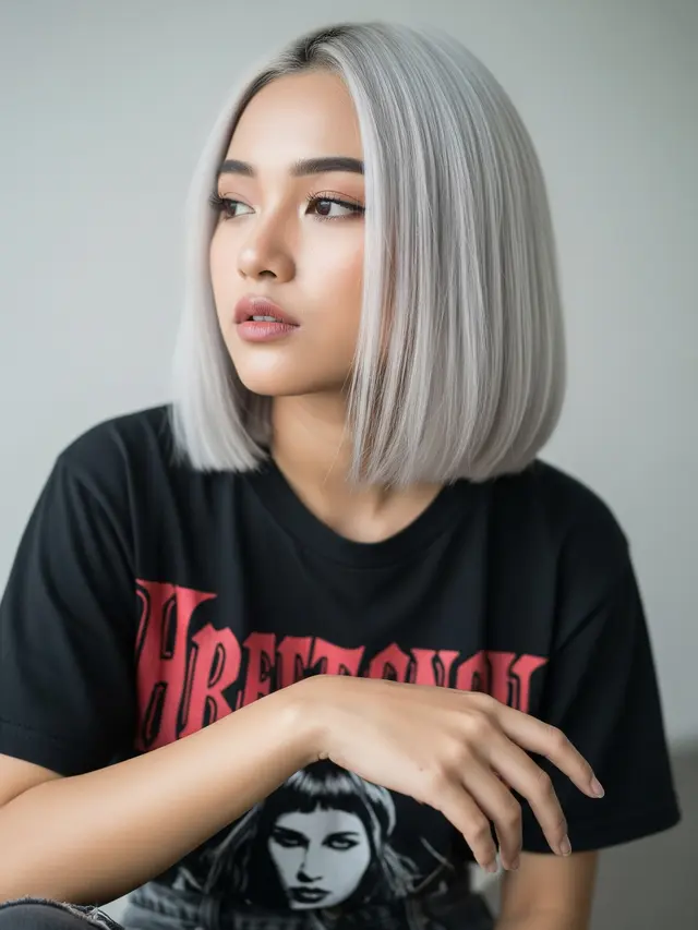 Ide Potong Rambut Pendek Aesthetic. Foto: Gemini