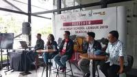 Sesi konferensi pers launching roadshow High School League 2019, di Jakarta, Rabu (13/2/2019).