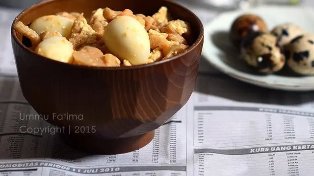 Menu Maksi: Telur Puyuh Masak Udang Tahu Jamur