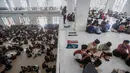 Para siswa duduk melingkar sambil membaca Al-Quran selama bulan suci Ramadan 1447 Hijriah di Pondok Pesantren Ar-Raudlatul Hasanah di Medan, Sumatera Utara, Sabtu 21 Februari 2026. Pelajar atau santri di Pesantren Tarbiyah Islamiyah Ar-Raudlatul Hasanah di Medan, Sumatera Utara, kembali melaksanakan tradisi unik tadarus Al-Quran. (AP Photo/Binsar Bakkara)
