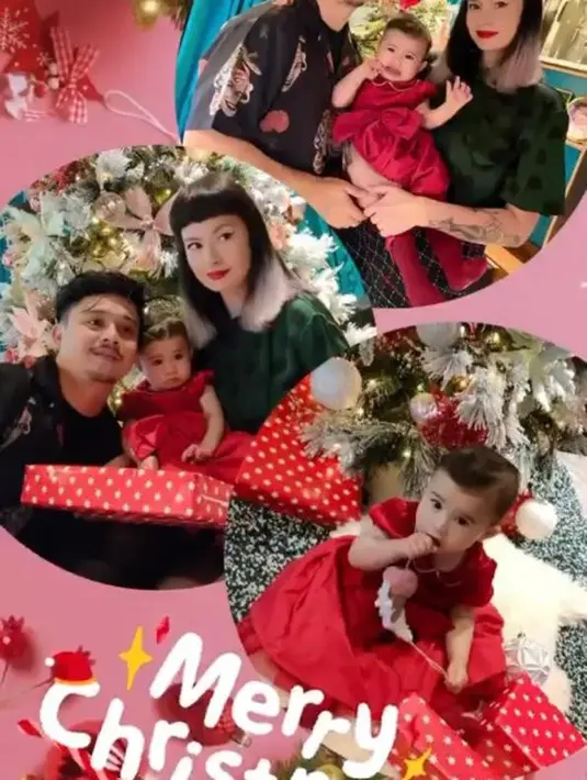 Derby Romero juga merayakan Natal untuk pertama kalinya sebagai seorang ayah. Sang istri, Claudia Adinda melahirkan anak perempuan pada 20 Januari tahun ini. Di momen Natal, mereka tampil serasi dengan busana nuansa merah, hijau, dan hitam khas Natal. @derbyromero.