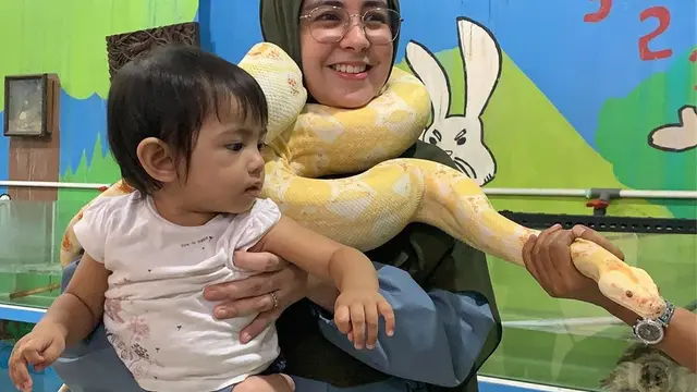 Momen Risty Tagor Main dengan Hewan