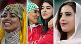 Potret Fans Cantik Maroko di Piala Dunia 2022&nbsp;