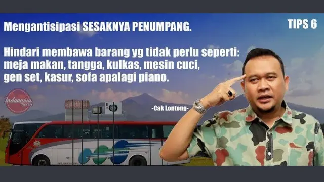 tips mudik ala cak lontong