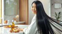 cara meluruskan rambut secara alami ©Ilustrasi dibuat Stable Diffusion