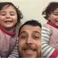 Lelaki di Suriah ajari anaknya permainan agar bisa tertawa saat bom jatuh di sana (Dok.Twitter/@Ali_Mustafa/https://twitter.com/Ali_Mustafa/status/1229335068084142081/Komarudin)