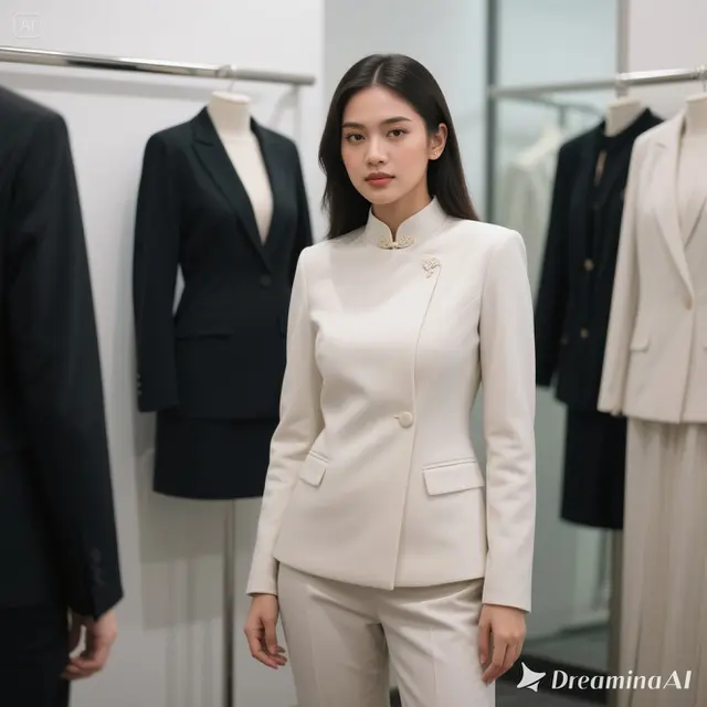 Blazer Kerah Mandarin