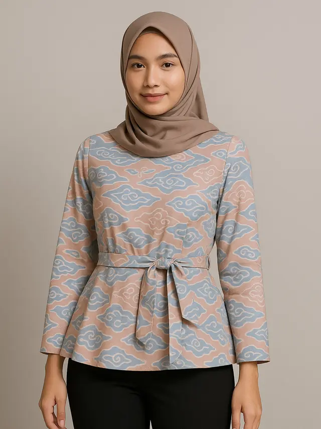 9 Model Atasan Batik Peplum, Bikin Tampilan Jadi Fashionable dan Elegan (sumber:AI)