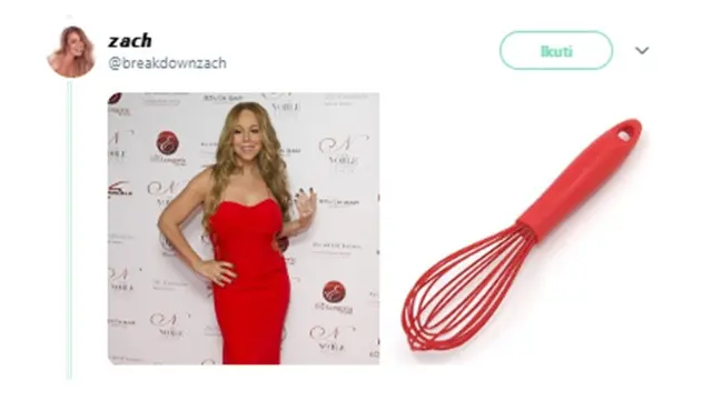 Gaun Mariah Carey (sumber: Twitter/breakdownzach)