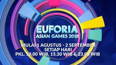 Berita video promo tentang Euforia Asian Games 2018 yang akan dimulai 1 Agustus sampai dengan 2 September setiap harinya di Indosiar.