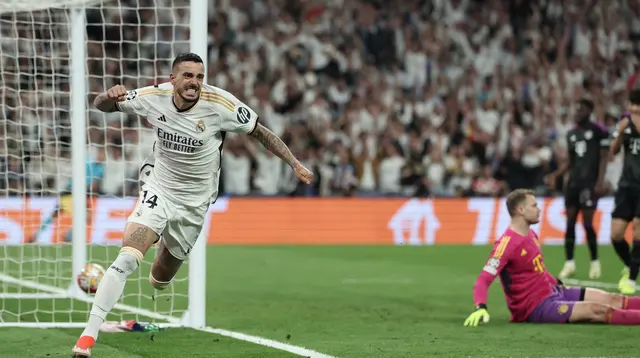 Joselu mencetak gol penentu saat Real Madrid melawan Bayern Munchen di Liga Champions (AFP)
