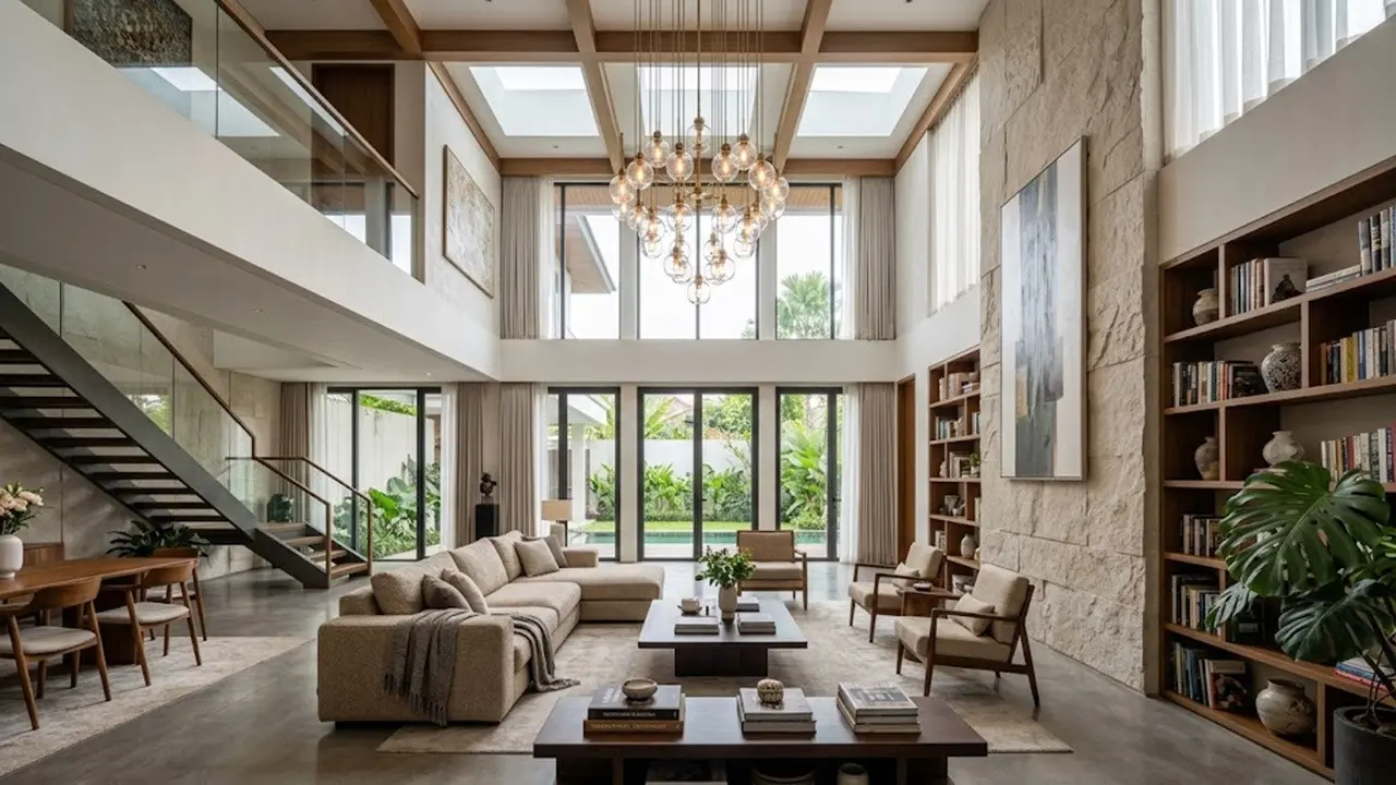Desain Rumah dengan Plafon Tinggi