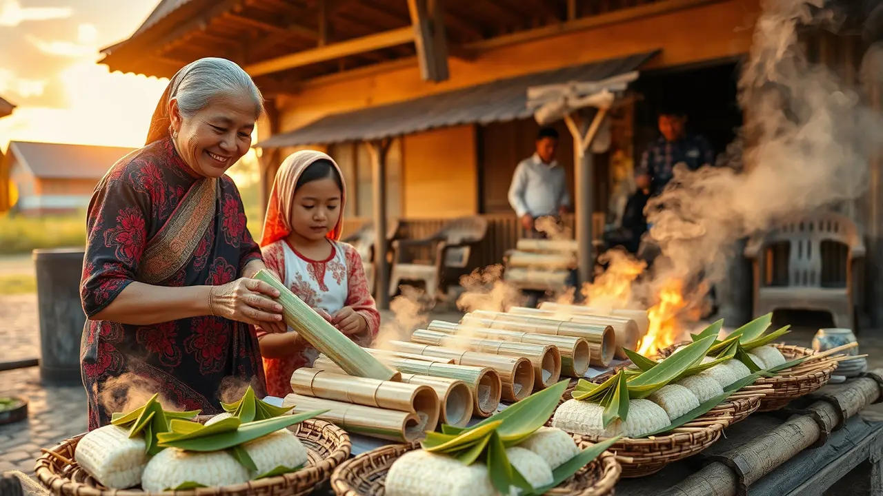 cara membuat lemang