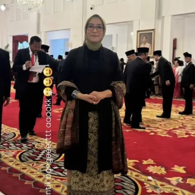 Rini Widyantini salah satu Menteri Perempuan Baru di Kabinet Merah Putih Saat Dilantik Prabowo.