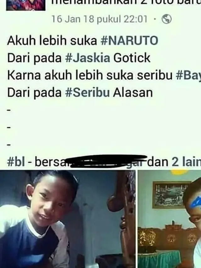 6 Status Facebook Lucu Bahas Naruto Ini Bikin Ketawa Geli