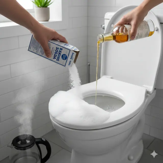 Cara Mengatasi WC Mampet dengan Bahan Dapur (Foto: Reve Art AI)