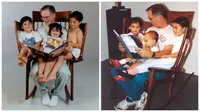 Taylor menciptakan sebuah kursi unik agar anak-anaknya bisa duduk manis saat dibacakan cerita.