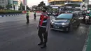 Buka tutup untuk merekayasa arus lalu lintas agar tidak terjadi kemacetan di sepanjang jalan-jalan protokol. (Liputan6.com/Angga Yuniar)