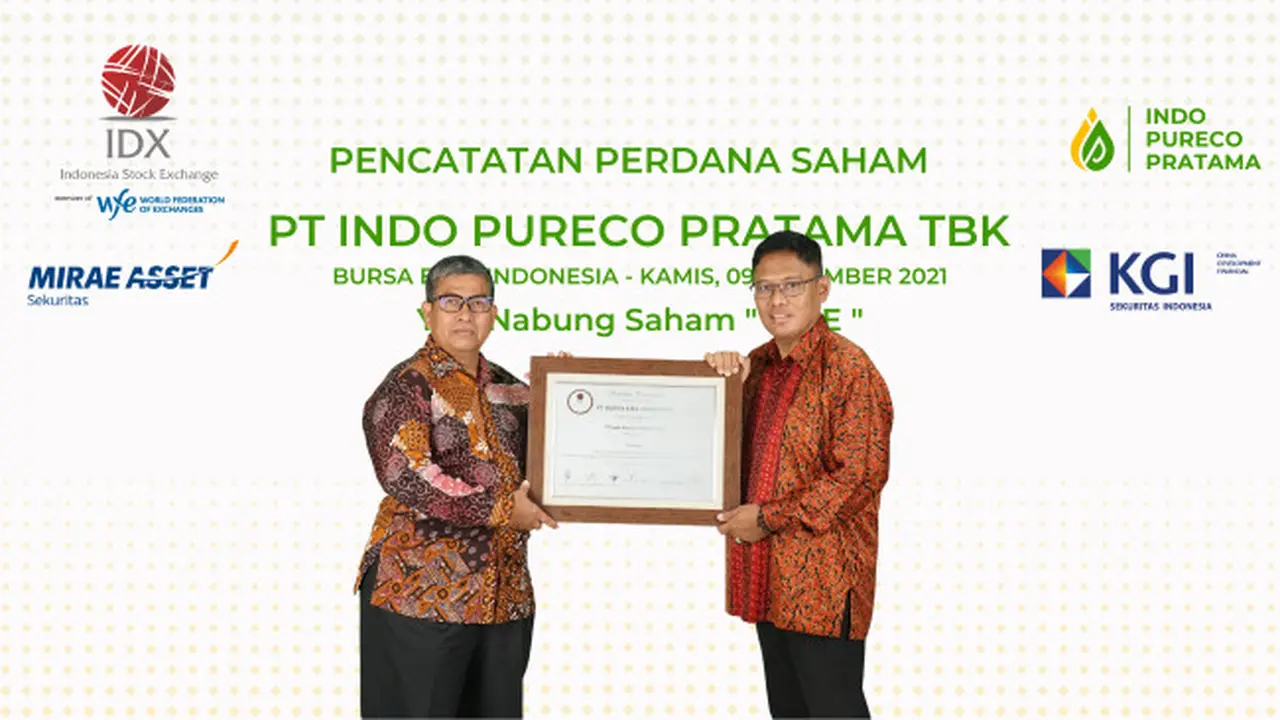 Pencatatan perdana saham PT Indo Pureco Pratama Tbk (Foto: BEI)