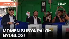 Senyuman Surya Paloh saat Nyoblos
