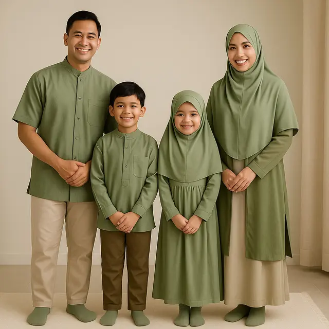 Rekomendasi Baju Kembaran untuk Idul Adha/via AI