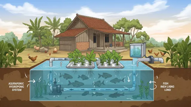 Cara Menanam Hidroponik di Atas Kolam Ikan