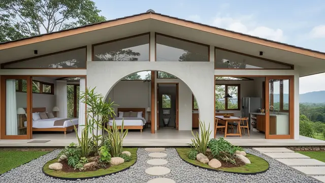 Desain Rumah Minimalis Estetik dengan Taman Kecil Ala Jepang, Cocok untuk Pasangan Baru Nikah Model