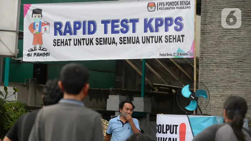 Petugas KPPS Tangerang Selatan Jalani Rapid Test