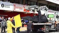 Rio Haryanto tergelincir pada sesi pagi hari ketiga tes pra musim F1 di Barcelona, Rabu (24/2/2016). Ia harus menyudahi tes tersebut lebih cepat karena mobilnya melintir pada tikungan kelima.