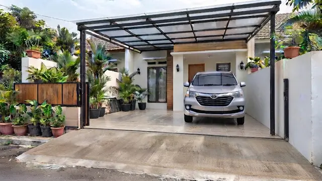 Ide Lantai Carport dengan Kanopi Transparan