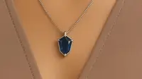 7 Kalung Emas Permata Biru Terbaru 2025, Desain Klasik yang Simpel Tapi Mewah