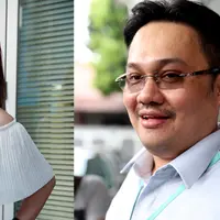 Regina Andriane dan Farhat Abbas. Farhat mengaku telah bercerai dengan Regina, namun ia justru menggugat Regina dengan mendaftarkan gugatan perdata atas Regina karena dugaan poliandri. (Andy Masela-Deki Prayoga/Bintang.com)